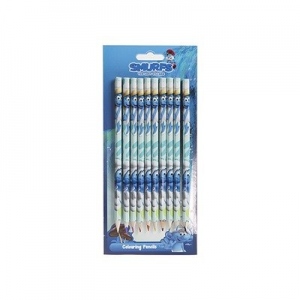 Set 10 creioane colorate Strumfii
