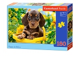 Puzzle 180 piese Puppy in Yellow