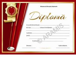 Diploma model Academica Rosu