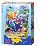 Puzzle 30 de piese Mica Sirena (LIttle Mermaid)