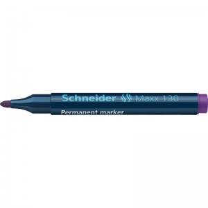 Marker permanent Schneider Maxx 130, varf rotund, 1-3 mm, violet