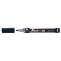 Marker permanent Stabilo Mark-4-All, corp plastic, varf rotund, 1.5-2.5 mm, negru