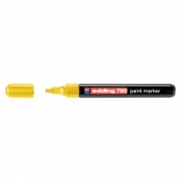 Marker permanent Edding 790, cu vopsea, corp plastic, varf rotund, 2-3 mm, galben