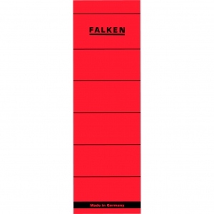 Etichete Falken autoadezive, pentru bibliorafturi,  60 x 190 mm, rosu