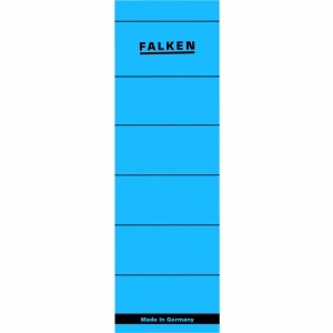 Etichete Falken autoadezive, pentru bibliorafturi,  60 x 190 mm, albastru