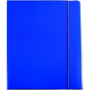 Mapa cu elastic, carton plastifiat, albastru