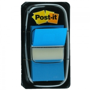 Index Post-it® Clasic,  25.4 x 43.2 mm, albastru