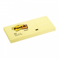 Notite adezive Post-it, 38 x 51 mm, 100 file, 3 bucati/set, galben