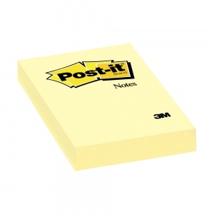 Notite adezive Post-it, 51 x 76 mm, 100 file, galben