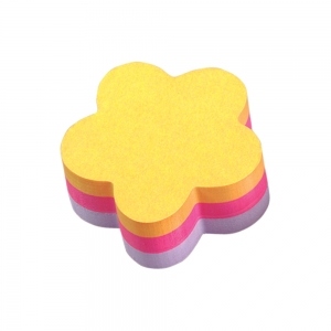 Cub notite adezive Post-it, floare, 225 file, diverse culori