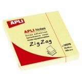 Notite adezive Apli, 75 x 75 mm, 100 file, zig-zag