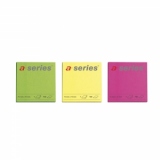 Notite adezive A-Series, 75 x 75 mm, 100 file, diverse culori neon galben, roz, verde