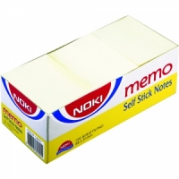 Notite adezive Noki, galbene, 38 x 50 mm, 100 file/set
