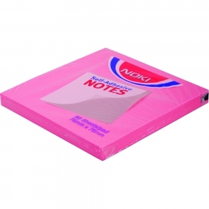 Notite adezive Noki roz, 76 x 76 mm, 100 file/set
