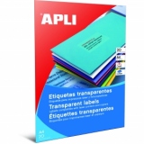 Etichete autoadezive Apli transparente, A4, 210 x 297 mm, 20 bucati, 20 coli/set