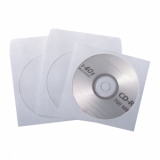 Plic CD, 124 x 127 mm, fereastra, alb, gumat , 90 g/mp, 25 bucati/set