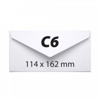 Plic C6, 114 x 162 mm, alb, autoadeziv, 80 g/mp, 25 bucati/set