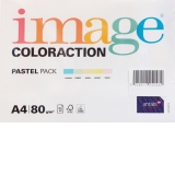 Hartie color Coloraction, A4, 80 g/mp, 5 culori pastel x 50 coli, 250 coli/top
