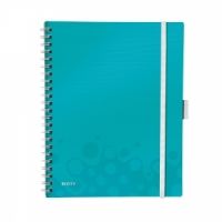Caiet Leitz WOW Be Mobile, A4, matematica, 80 file, turcoaz metalizat