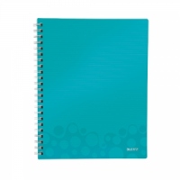 Caiet Leitz WOW, A4, matematica, 80 file, turcoaz metalizat