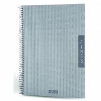 Caiet LeColor Fines, A4, matematica, 100 file, gri