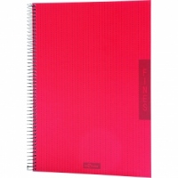 Caiet LeColor Fines, A4, matematica, 100 file, rosu