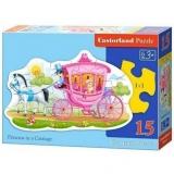 Puzzle 15 piese Princess in a Carriage