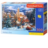 Puzzle 300 piese Sledding to Town