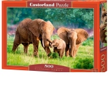 Puzzle 500 piese Elephant Family
