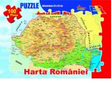 Puzzle 100 piese - Harta Romaniei