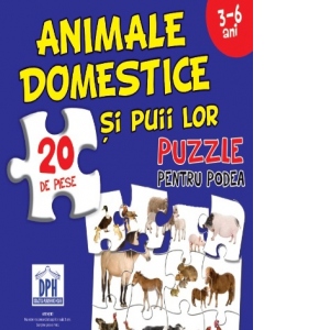 Animale domestice - Puzzle pentru podea 3-6 ani