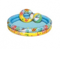 Set piscina gonflabila copii cu 2 inele 122x20 cm