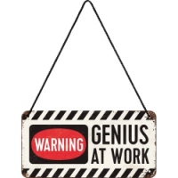 Placa metalica cu snur 10*20 Genius at work