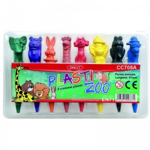 Creion color 8 plasti Zoo CC708A