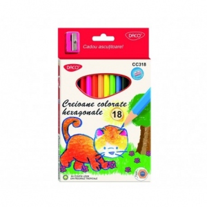 Creion color 18 culori Daco CC318