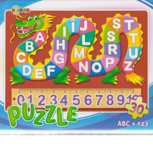 Puzzle 30 piese ABC + 123