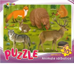 Puzzle 30 piese Animale salbatice