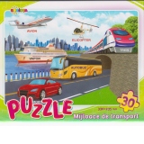 Puzzle 30 piese Mijloace de transport (puzzle+surpriza)