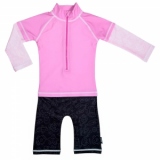 Costum de baie Pink Ocean marime 74- 80 protectie UV Swimpy