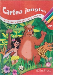 Cartea junglei - carte de povestit si colorat