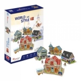 Case traditionale din UK - Puzzle 3D - 171 piese