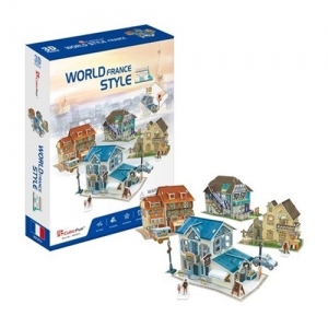 Case traditionale din Franta - Puzzle 3D - 161 piese