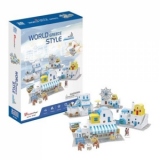 Case traditionale din Grecia - Puzzle 3D - 165 piese