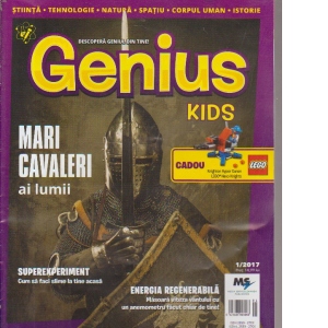 Revista Genius Kids, Nr.1/2017 (+ Cadou: O jucarie Lego Nexo Knights)