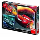 Puzzle 3 in 1 - Cars (3 x 55 piese)