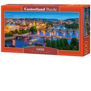 Puzzle Panoramic 600 piese Praga Noaptea 60061