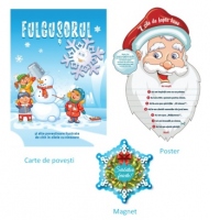 Fulgusorul si alte povestioare ilustrate de citit in zilele cu ninsoare. Carte de povesti + poster + magnet