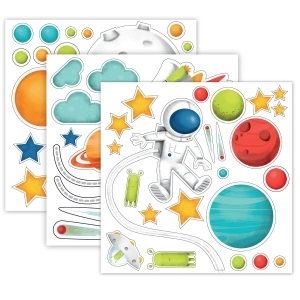 Stickere pentru decorarea camerei copilului - Spatiu cosmic