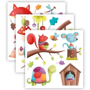 Stickere pentru decorarea camerei copilului - Pui de animalute