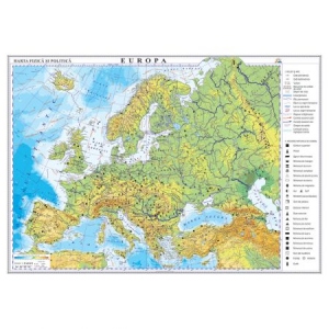 Europa - Harta fizica si politica 1400x1000 mm